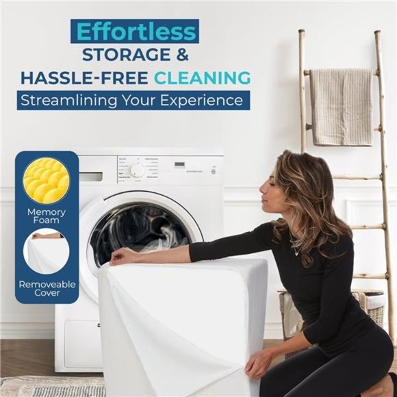 Bed Wedge Pillow - 10 Inch Wedge Pillow For Sleeping with Memory Foam Top - Picture 5 of 7